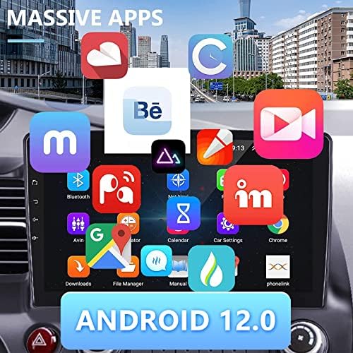 Binize אנדרואיד 12 סטריאו לרכב עם Carplay & Android Auto עבור טויוטה קורולה 08-12, רדיו רכב מסך מגע בגודל