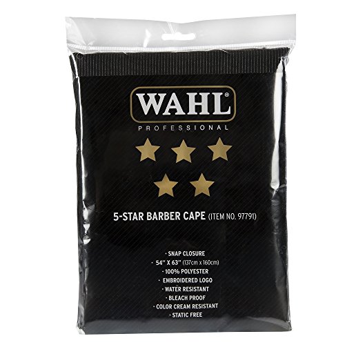 וואהל מקצועי סופר להתחדד שיער קליפר, שטוח למעלה שחור מסרק & מגבר; 5 כוכבים סדרת ברבר קייפ צרור