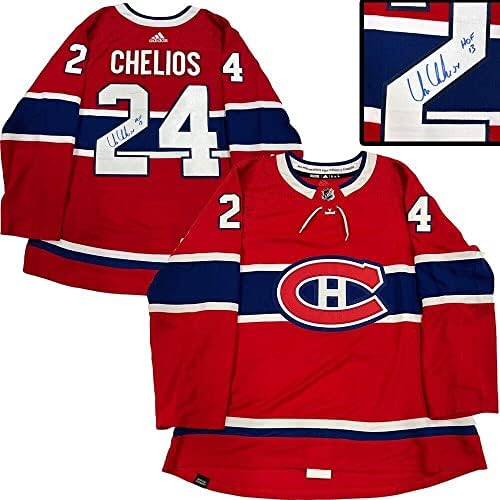 כריס צ'ליוס חתם על מונטריאול קנדינס אדום אדידס פרו ג'רזי - HOF 13 - גופיות NHL עם חתימה