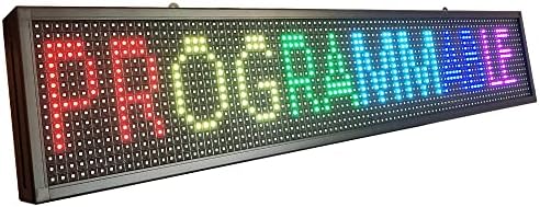 P10 שלט גלילה של LED מקורה 40 '' x 8 '' צבע מלא WiFi לוח תצוגה של סימן LED עם ברזולוציה גבוהה בהירות גבוהה