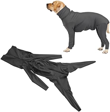 חליפת התאוששות של ניתוחי כלבים של זרודיס, שופחת בגד גוף לכלבים כיסוי מלא סרבל אלסטי מונע שפיכת בגד גוף של