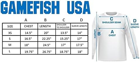 Gamefish USA UPF UPF 50 שרוול ארוך מיקרופייבר לחות לחות בביצועים