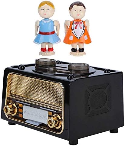 N/a מטאל רטרו בצורת רדיו קופסת מוסיקה ספינינג קופסא קריאייטיב קופסא מוזיקה מצחיקה קופסא אחסון תכשיטים מוזיקלי