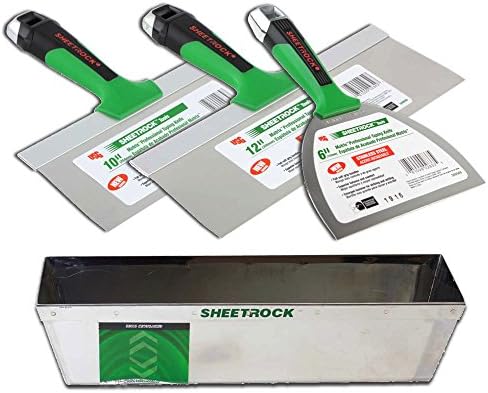 USG Sheetrock Matrock Matrock Steal Steam Callwall Set 6 -10 -12 עם מחבת בוץ מטריצה