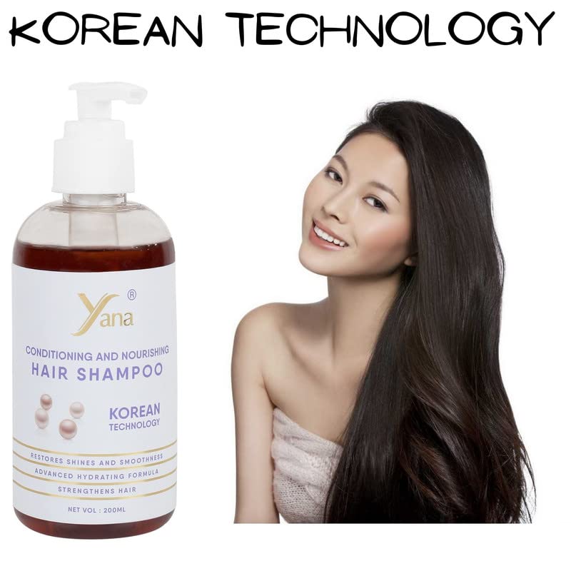 שמפו שיער של יאנה עם שמפו צמחים טכנולוגי קוריאני לנפילת שיער ולשקשים