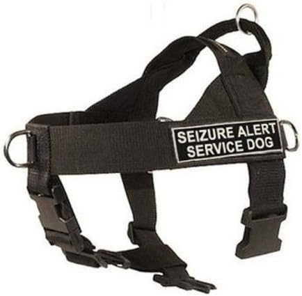 DT Universal No Pull רתמת כלבים, כלב שירות התראה של התקפים, שחור, גדול, מתאים לגודל יחידת: 31