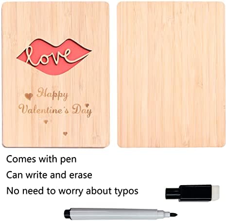 Neknock אני אוהב אותך כרטיס Valentines יום עץ מעץ בעבוד