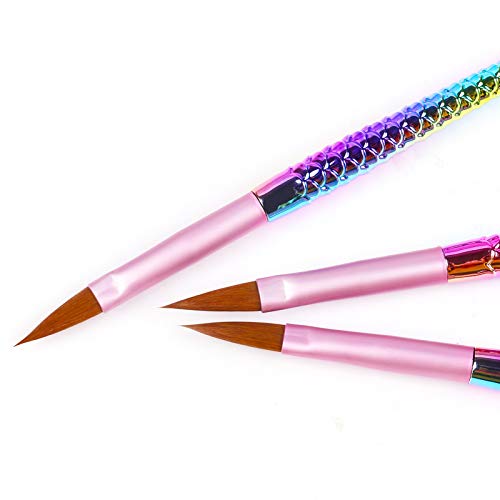 Layhou Art Nail Art Crystal Brush Pen Gradient צבע ים ים זנב לקטור לקת עט מניקור כלי ציור