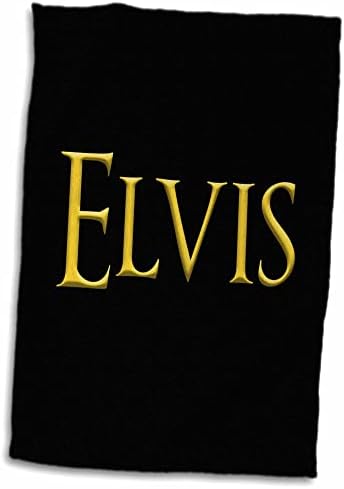 3רוז - אלקסיס עיצוב-שמות גברים פופולריים בארה ' ב-אלביס האגדי בייבי בוי שם באמריקה. צהוב על קסם שחור-מגבות