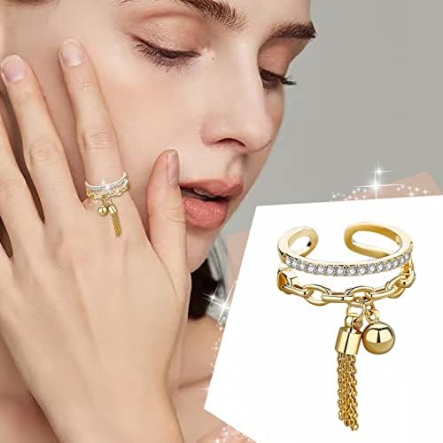 להקת חתונה לנשים אינדקס יצירתי פותחת טבעת אצבעות תכשיטים למסיבת יום הולדת הצעה למתנה טבעת אירוסין