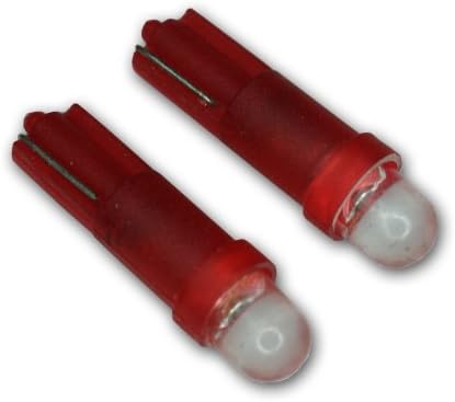 TUNINGPROS LEDSTL-T5-R1 נורות LED LED נורות T5, 1 סט אדום 2-PC אדום
