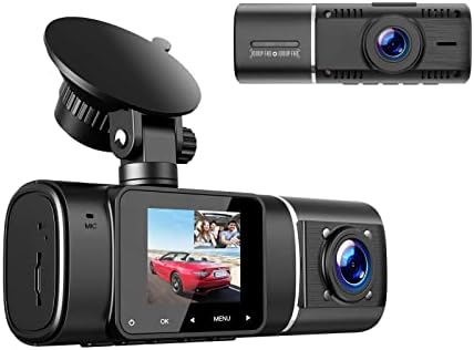 1080p מצלמת מקף כפול מצלמת לוח מחוונים קדמית של מכוניות בקתות עם ראיית לילה IR, 1.5 אינץ 'LCD מקליט