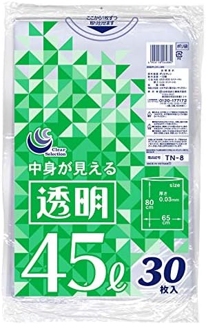 Nihon Giken תעשיות TN-8 שקיות אשפה, שקופות, 11.5 גל, 25.6 x 31.5 אינץ ', עובי: 0.001 אינץ