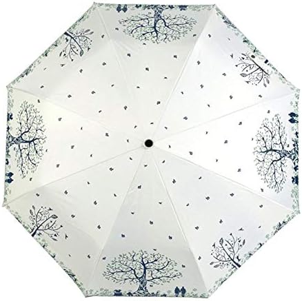 NOLOGO LF3 מטרייה תלת-קופלת אושר אולטרה-אושר צורת עץ צורה מטריית שמש ויניל קרם הגנה אנטי- UV