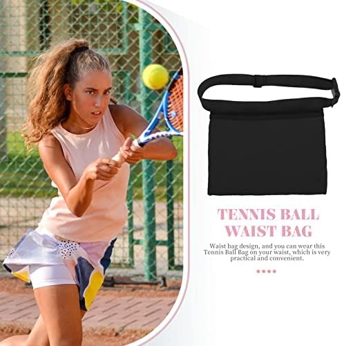 מחזיק להקת כדור טניס: מחזיק כדור חמוצים תיק מותניים שקיות ירך כדורי פאוץ מנשא שק כדורי חמוץ אספקת כדור טניס שחור