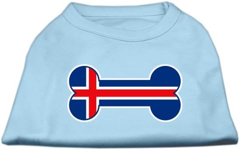 מוצרי חיות מחמד מיראז 'בצורת עצם איסלנד דגל מסך חולצות הדפס