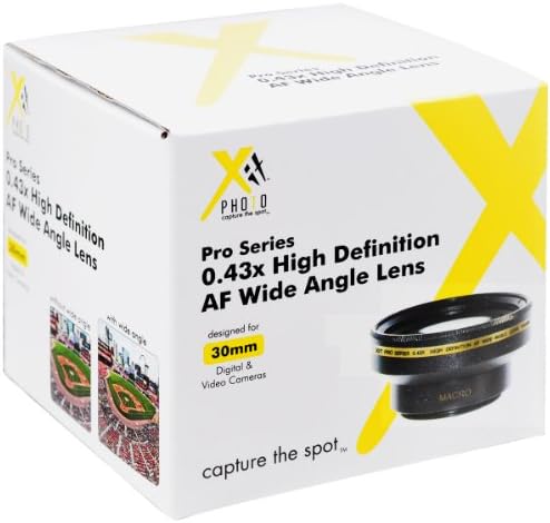 XIT XT30WAB 30 ממ 0.43X עדשת זווית רחבה למצלמה - שחור