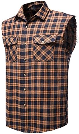 Maiyifu-GJ Flannel Flannel משובצת חולצה משובצת כפתור מטה בחולצות אפוד קז'ן חולצות קלות גופיות רזות