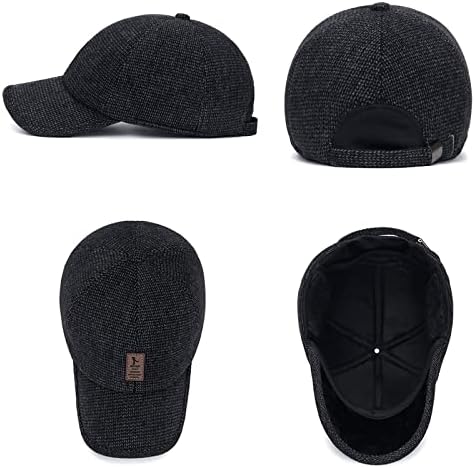 חורף לגברים חיצוני כובע, מתכוונן חם ספורט גולף בייסבול כובע כובעי אבא כובעי כיסויי אוזניים לעבות