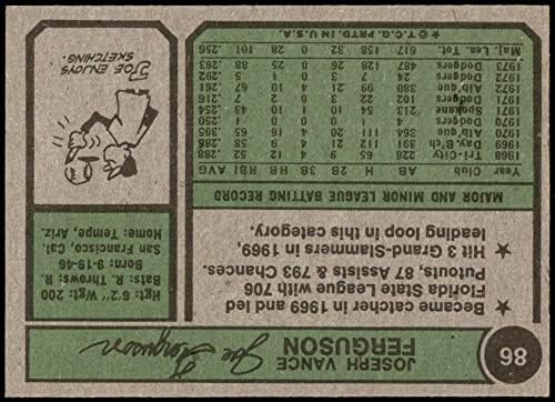 1974 Topps 86 ג'ו פרגוסון לוס אנג'לס דודג'רס NM/MT Dodgers
