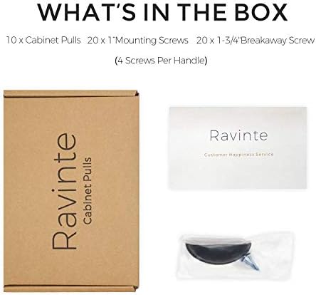 Ravinte 30 Pack 5 אינץ 'משיכות ארון שחור מט ו 10 חבילות 3 אינץ