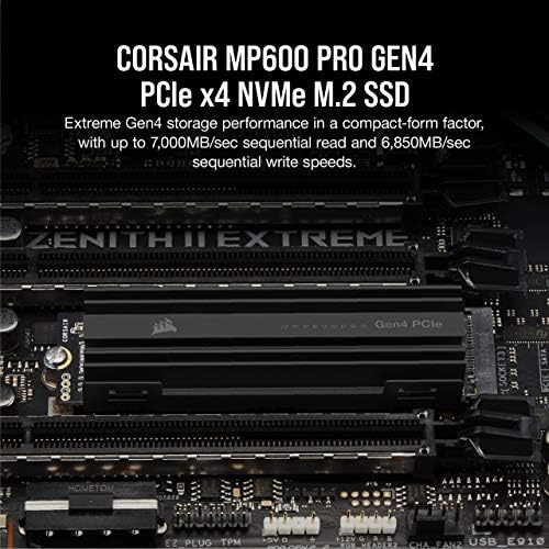 Corsair MP600 PRO 2TB M.2 NVME PCIE X4 GEN4 SSD שחור