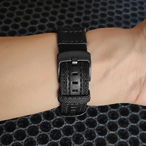 להקות שעון צבאיות של אבנן ניילון עבור Fitbit Versa 4 / Sense 2, מחברים משודרגים עם בד ארוג נושם רצועת צמיד עמידה