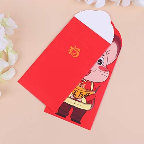 12 יחידות סיני חדש שנה אדום מעטפות עכבר שנה הונג באו 2020 סיני עכברוש שנה הונג באו מזל מעטפות כסף מנות