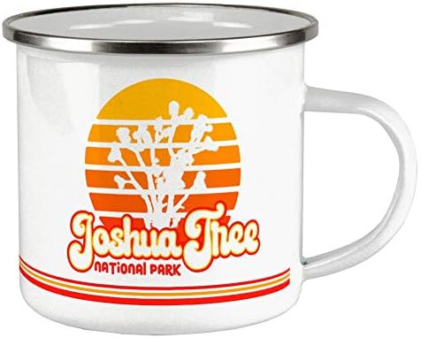 הפארק הלאומי פארק ישן רטרו שנות ה -70 שקיעה שקיעה ג'ושוע מחנה עץ כוס כוס אדום-אדום-סטנדרט בגודל אחד