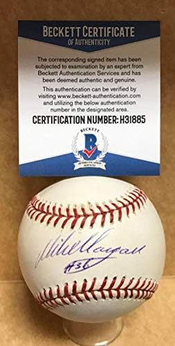 מייק מורגן דודג'רס/גורים חתמו על חתימות M.L. בייסבול בקט H31885