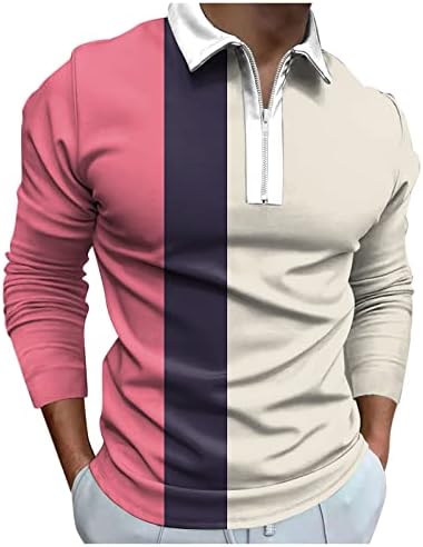 חולצות פולו רוכסן של XXBR לגברים, 2022 חולצת גברים חדשים טלאים שרוול ארוך