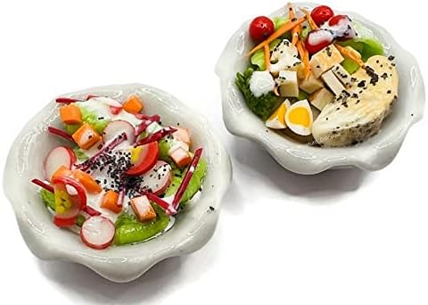 2 סלט מיניאטורה תרנגולת אוכל סטייקולאוס פרי ירקות פירות מזון סיני ריהוט KMD049