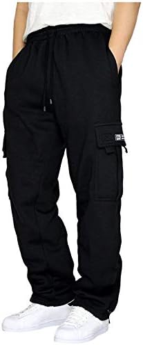 מכנסי זיעה של Egmoda לגברים עם כיסים, מכנסיים אתלטים של גברים ספורטיביים מכנסיים רצים מכנסיים חיצוניים של