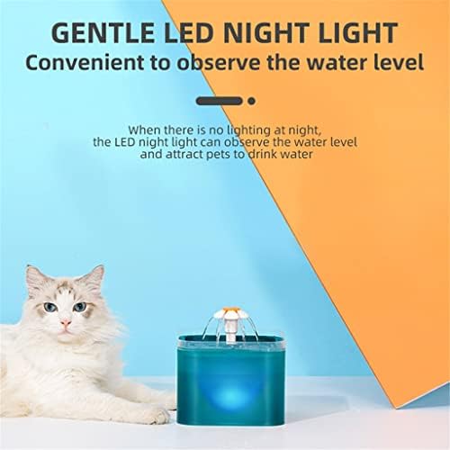 מזרקת מים אוטומטית לחתול עם קיבולת 2 ליטר עם תאורת לד מתקן מים לחיות מחמד עם סינון חוזר לחתולים מזין