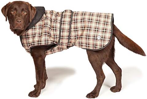 עיצוב דני קלאסי צ'ק הוכחת מקלחת הוכחת רוח נושם לחלוטין כלב יוקרה/מעיל ​​גורים 18 אינץ '45 סמ