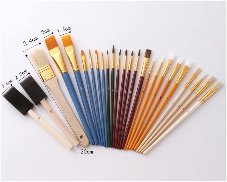 TBGFPO מברשות צבע שיער ניילון מקצועי עט שמן צבעי מים ציור ציור מברשת עטים