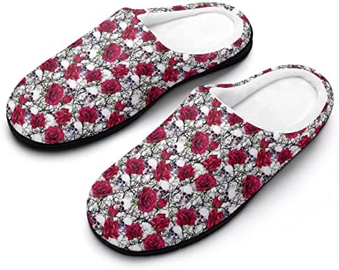 גולגלות עלה פרחי נעלי בית לנשים מקורה וחיצוני בית נעלי בית עם החלקה גומי סוליות
