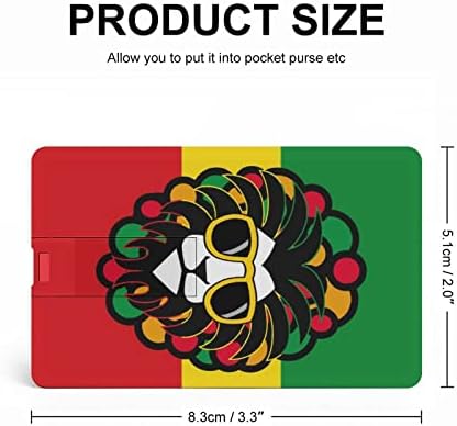 ג'מייקה ראסטה כרטיס אריה USB 2.0 כונן הבזק 32 גרם/64 גרם דפוס מודפס מצחיק