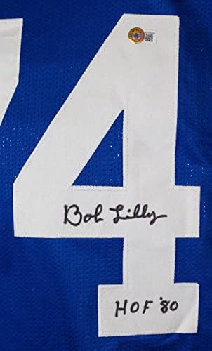 בוב לילי עם חתימה כחולה פרו סגנון ג'רזי עם Hof-Beckett W הולוגרמה שחור