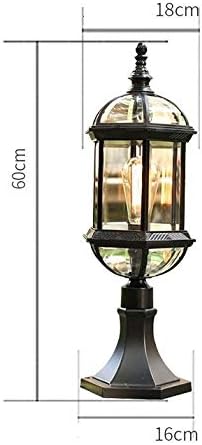 CXDTBH כפרי עמוד עמוד עמוד עמוד עמוד קיר, מנורת קיר, וינטג 'זכוכית חיצונית עמדת עמוד תאורה, וילות