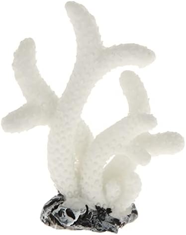 עיצוב שונית אלמוגים ווקוסט, עיצוב אלמוגים מיני פו לקישוטי אקווריום, לבן, 1.89 על 2.28