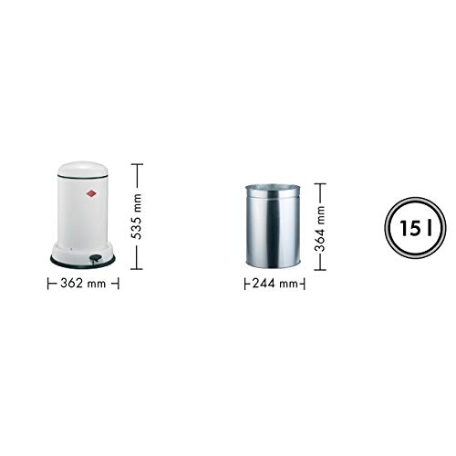 לפח פח אשפה דוושה של 15 ליטר, כולל: 36.2 דקות 53.5 סנטימטר, אדום