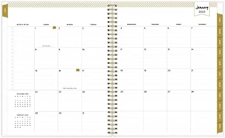 יום מעצב שבועי / חודשי תכנון לוח שנה, 8-1/2 איקס 11, רומנטיקה שחור חלבית, ינואר עד דצמבר 2023, 138794