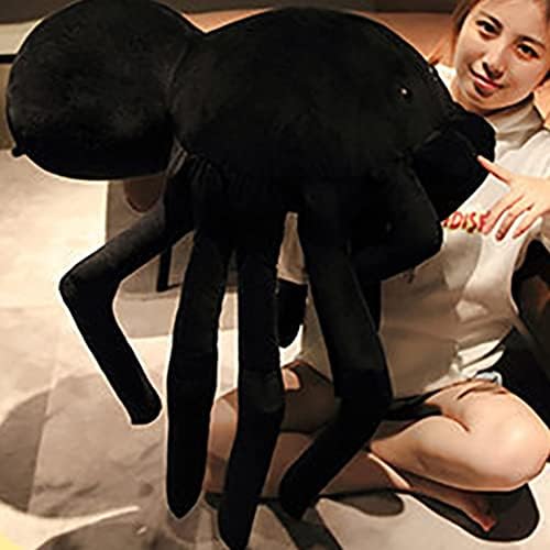 Befoka ליל כל הקדושים שחור עכביש קטיפה צעצוע ליל כל הקדושים בובה מצחיקה עכביש שחור מציאותי חיה