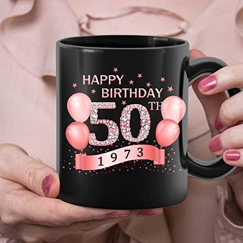 מתנות יום הולדת 50 לנשים גברים - 1973 מידע ישן-ספל יום הולדת 50-יום הולדת 50 בשבילה והוא-רעיון מתנה מצחיק ייחודי