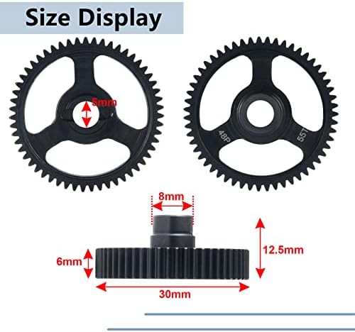 Morlordy RC פלדה Spur Gears 48p 55T Spur Gear עבור 1/10 Bronco 4-Tec 2.0 Gearse Gears