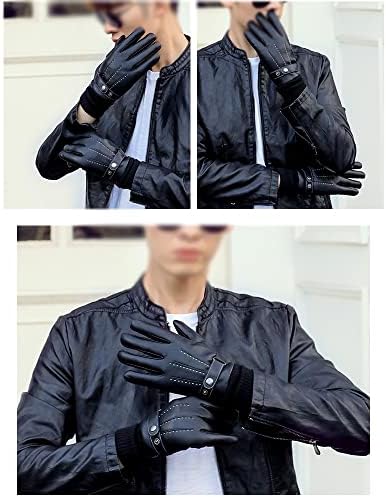 כפפות גברים של חורף מעובה מגע מסך חיצוני רכיבה חם רכיבה אופנוע עור כפפות