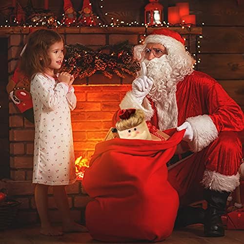 Dbylxmn סנטה מיכל חג המולד שקית שקית שקית ילדים 1 pcs תיק שרוך מתנה כותנה שקיות חג המולד של שלג ילדים כלים
