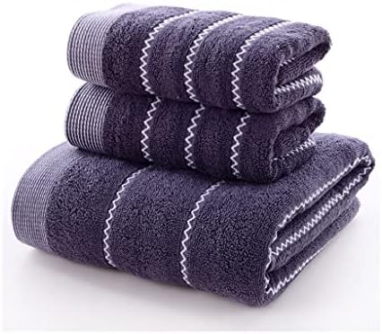 Douba מהיר יבש 3 חלקים סט מגבות כותנה 1 מגבת רחצה 2 מגבות יד לנשים מבוגרים בצבע אחיד אמבטיה מגבת