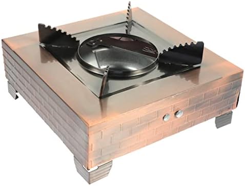 BESTONZON 4 יחידות תנור סיר חם מחבת עם מכסה אביזרי פונדו ניידים תנור צורב גז לטיולים רגליים של בוטאן תנור